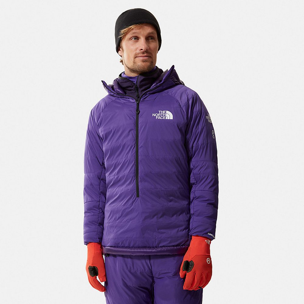 The North Face Hooded Jacket Mens Australia - The North Face Amk L3 50/50 ½ Zip Purple Mountaineerin